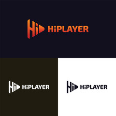 Hi Player Music and Video Player Logo Design