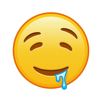 recommend clip art: Drooling face Large size of yellow emoji smile