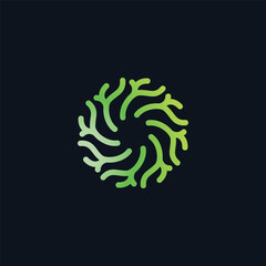 Coral cell science logo design illustration vector template - obrazy, fototapety, plakaty