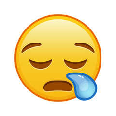 Sleepy face Large size of yellow emoji smile