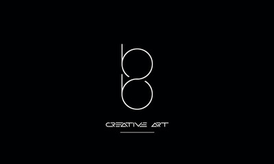 BB, B abstract letters logo monogram - obrazy, fototapety, plakaty