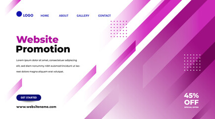Abstract modern graphic element. Gradient abstract banner. Template for landing page design or website background.