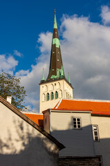 St. Olaf's church (Oleviste kirik) tower in Tallinn, Estonia