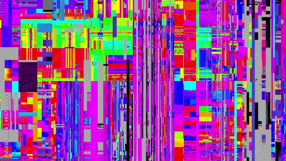Aufkleber Abstract fast flickering texture with artifacts codec. 4k Looping footage.
