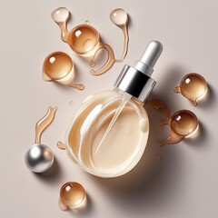 face serum.Natural organic cosmetics: serum, cream, mask. Spa concept