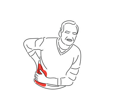 man with red pain, line art clip art preview