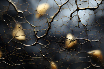 a beautiful black and white photo of dried leaves, in the style of infinity nets, translucent planes, trompe-l'œil illusionistic detail, striated resin veins, human connections