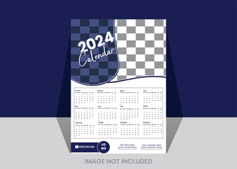 2024 creative calendar design template