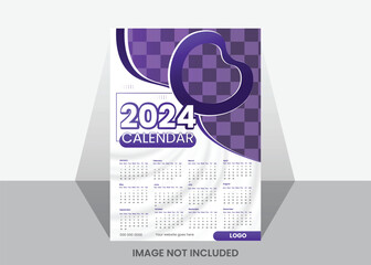 2024 creative calendar design template