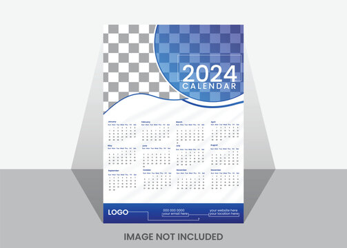 2024 creative calendar design template