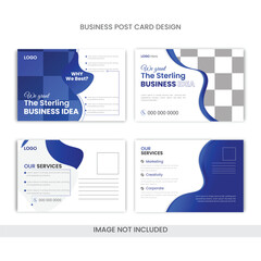 Postcard design template creative business postcard design