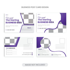 Postcard design template creative business postcard design