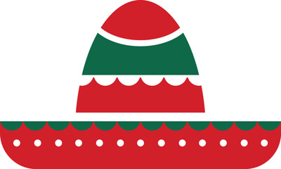 Sombrero hat and mustache . Cinco de Mayo Mexican celebration vector