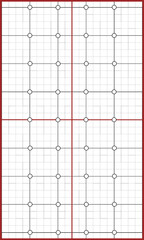 Posture analysis grid chart with circles