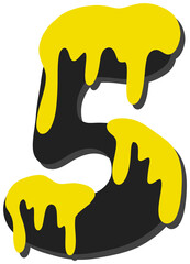 Groovy Retro Slime Number 5