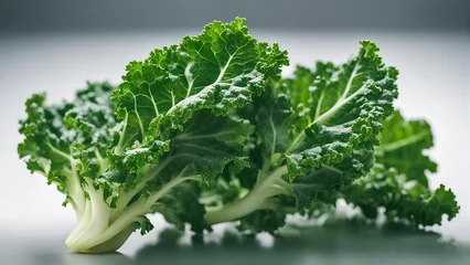 Poster Plant of kale lies on a white background.  © Siriporn