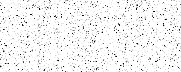 Snow, stars, twinkling lights, rain drops on black background. Abstract vector noise. Small particles of debris and dust. Distressed uneven grunge texture overlay. - obrazy, fototapety, plakaty