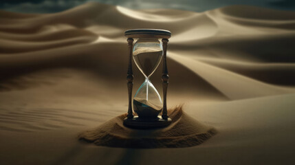 Stunning hourglass desert landscape, nature's timeless beauty in golden sands - obrazy, fototapety, plakaty