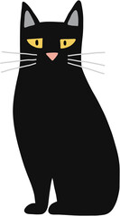 Doodle freehand drawing of cute cats.