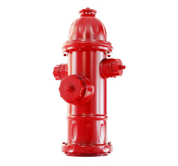 3D render of Red fire hydrant isolated on white.