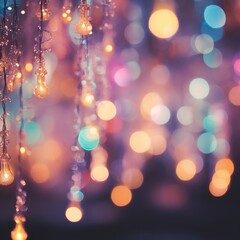 Obraz na płótnie Canvas Sparkling Christmas lights in soft focus