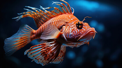 Fototapeta premium A magical underwater world with various beautiful fish, a seascape with exotic tropical fish