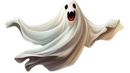 Fotobehang Cartoon halloween ghost Isolated on white background © Arqumaulakh50