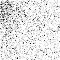 Abstract vector noise. Small particles of debris and dust. Distressed uneven background. Grunge texture overlay with fine grains isolated on white background. Vector illustration. EPS10.