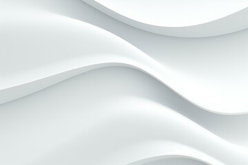 White waves 3D abstract background. 