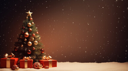 Obraz premium Christmas background with copy space