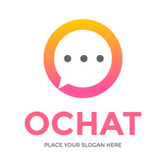 Letter O or number chat vector logo template. This design use communication symbol. Suitable for business.