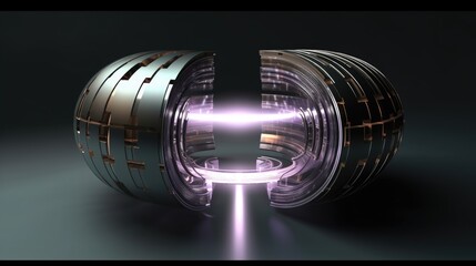 Tokamak or magnetic confinement device for renewable sustainable experimental nuclear science - obrazy, fototapety, plakaty