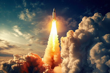 space rocket in space