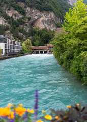 the river in the mountains