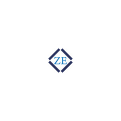 ZE letter logo design. ZE polygon, circle, triangle, hexagon, flat and simple style with  white color variation letter logo set in one artboard. ZE minimalist and classic logo. ZE latter logo, ZE logo