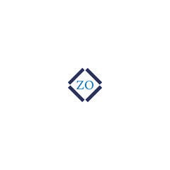 ZO letter logo design. ZO polygon, circle, triangle, hexagon, flat and simple style with  white color variation letter logo set in one artboard. ZO minimalist and classic logo. ZO latter logo, ZO logo - obrazy, fototapety, plakaty