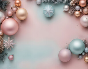 Happy New Year. pastel colored background for celebrating Christmas and Happy New Year.