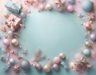 Naklejka na ściany i meble Happy New Year. pastel colored background for celebrating Christmas and Happy New Year.