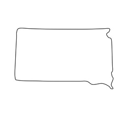south dakota map, south dakota vector, south dakota outline, south dakota