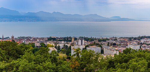 Panorama sur Lausane depuis la Tour de Sauvabelin