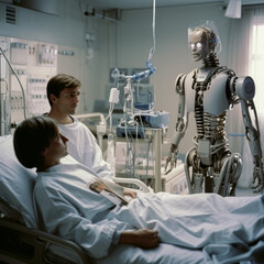 surgeon looking at x ray