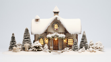 a Christmas house. Generative AI.