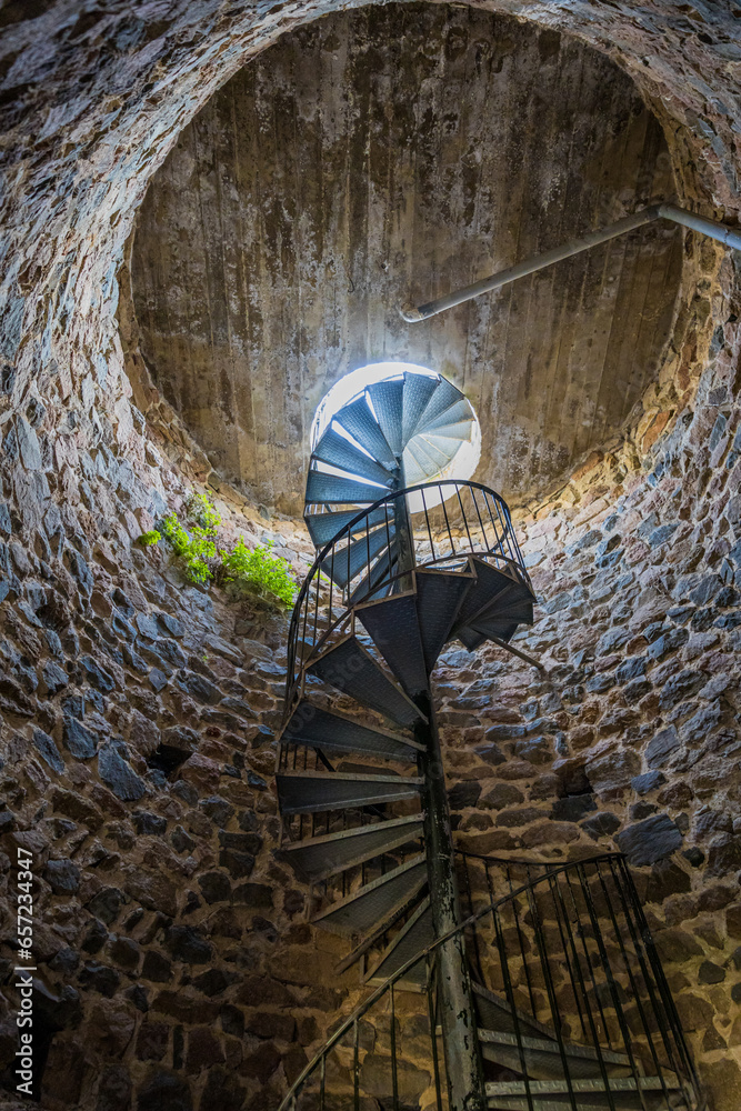 Canvas Prints Escalier du Donjon de Saint-Jean-Saint-Maurice-sur-Loire