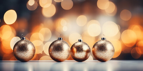 2023 Merry Christmas and New Year holidays background. Blurred bokeh background - obrazy, fototapety, plakaty