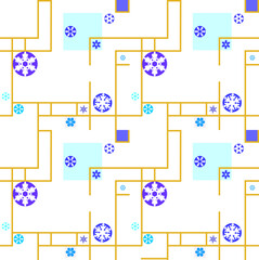 Obraz premium Vector modern geometric pattern, geometric seamless luxury winter, Christmas background.