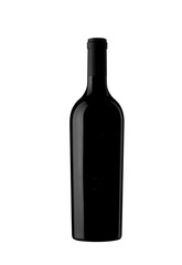 Red bottle of wine 750ml with clipping path