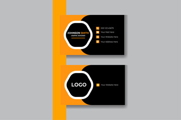 double sided business card design template 