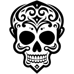 sugar skull vector illustration 