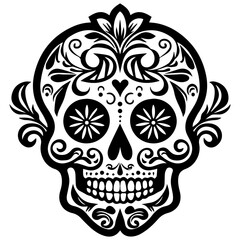 sugar skull vector illustration 