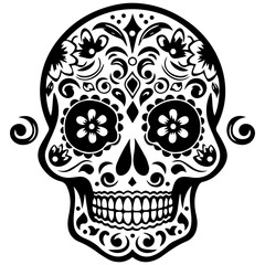 sugar skull vector illustration 